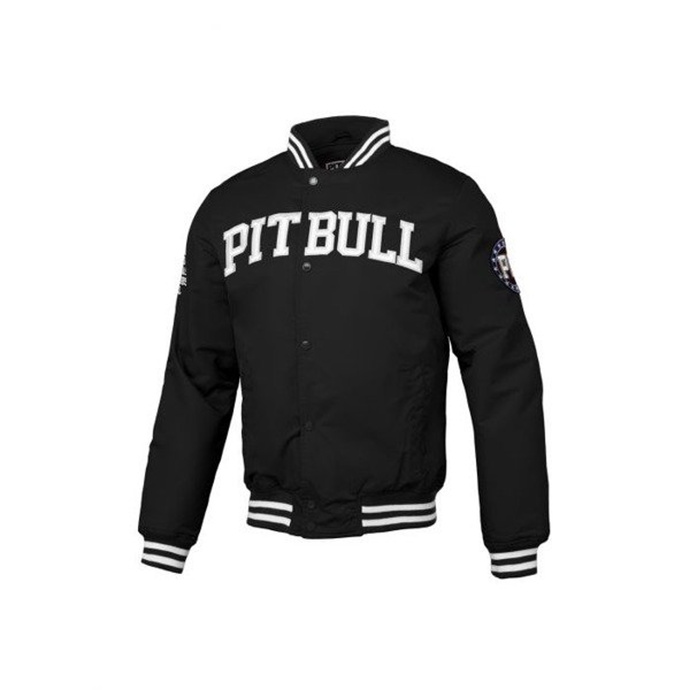 Kurtka przejÅ›ciowa Pit Bull Herson bejsbolÃ³wka varsity jacket black