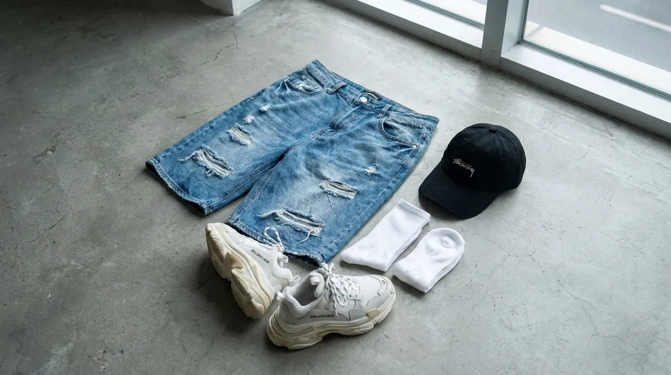 Jak nosić jortsy, czyli jeansowe spodenki baggy? Streetwearowe inspiracje na lato 2026!