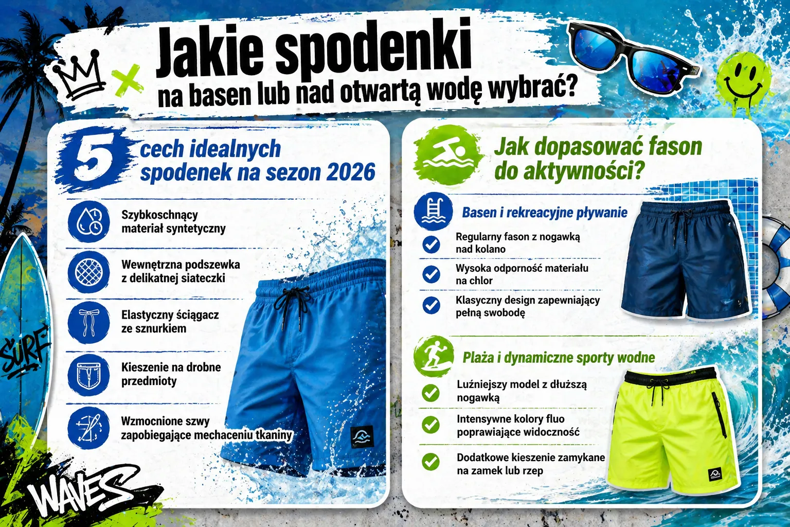 Jakie spodenki na basen lub nad otwartą wodę wybrać?