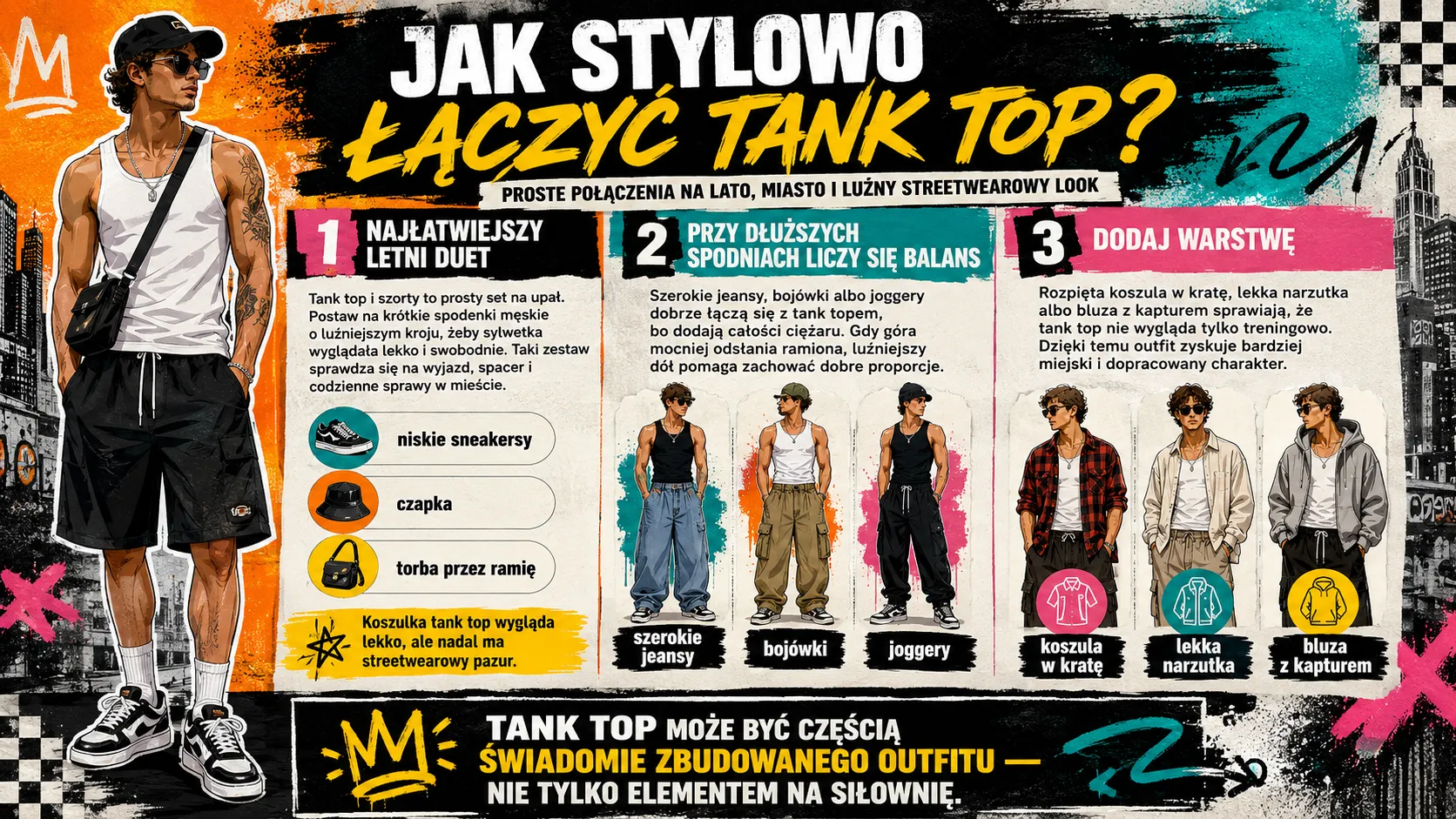 Jak stylowo łączyć tank-top?
