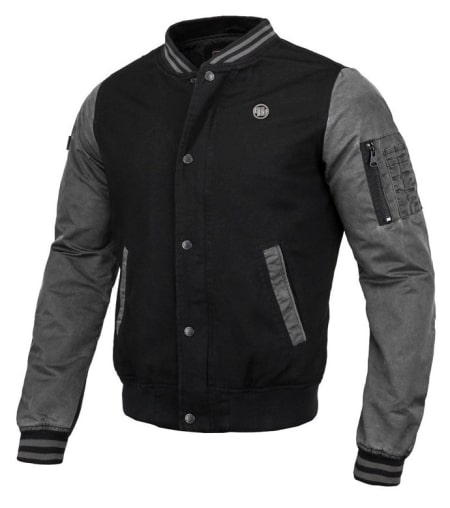 Kurtka wiosenna Pit Bull Sea Fire Washed Nylon bomberka jacket black/grey