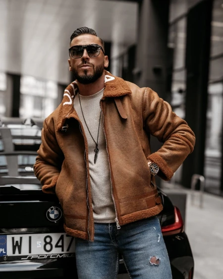 Kurtka męska Olavoga Lennox karmelowa