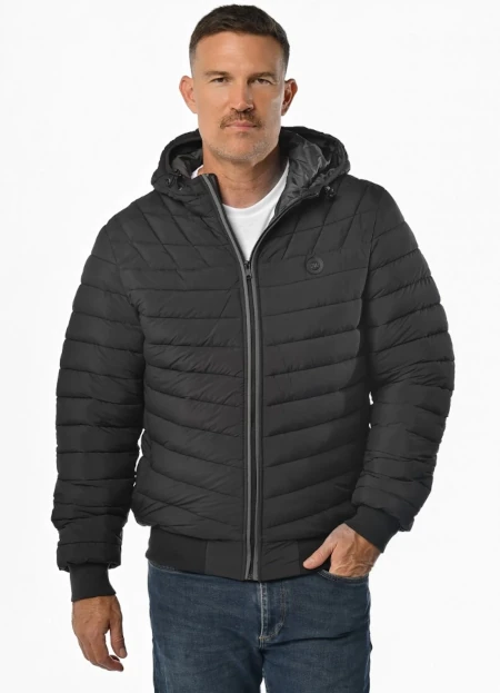 Kurtka zimowa męska z kapturem Pit Bull Naylor czarna