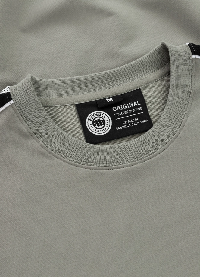 Bluza męska bez kaptura Pitbull Pit Bull Tape Nugget dusty salvia
