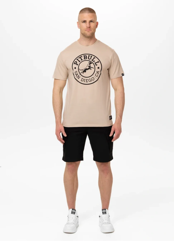 Koszulka męska T-Shirt Pit Bull Pitbull San Diego CA ultra kremowa