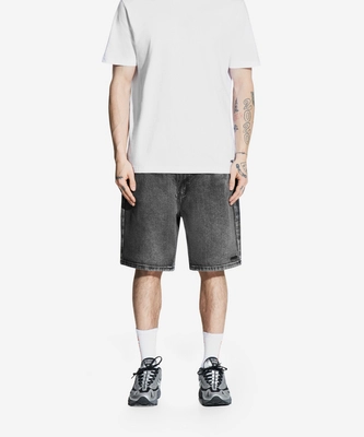 Spodenki męskie jeansowe Prosto Jang Regular jasno szare