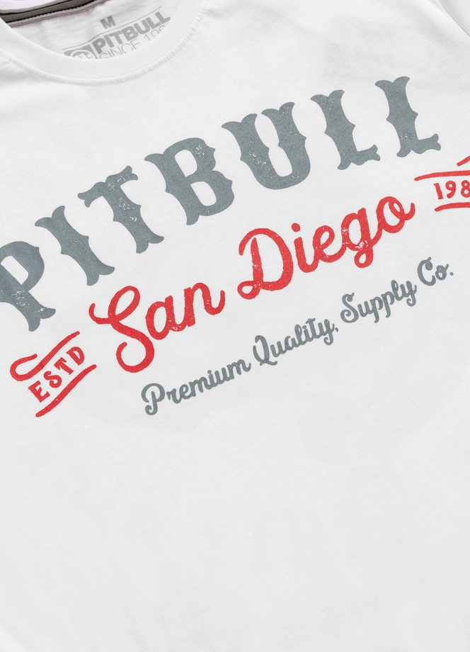 Koszulka męska T-Shirt Pit Bull Pitbull Strenght & Respect biała