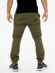 Spodnie Materiałowe męskie Jogger Jigga Wear Crown zielone/czarne