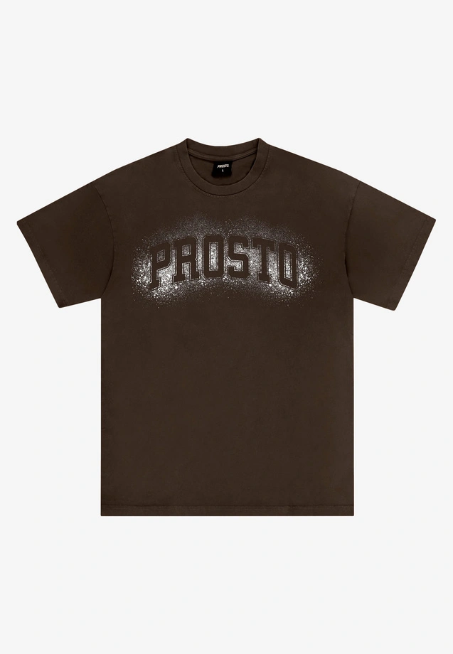 Koszulka męska t-shirt oversize Prosto Jung brązowa