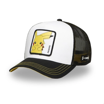 Czapka z daszkiem Capslab Pokemon Pikachu biało/czarna