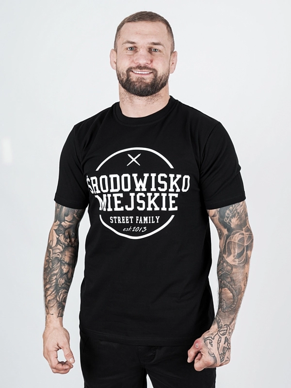 Koszulka męska t-shirt Środowisko Miejskie Theme czarna/biała