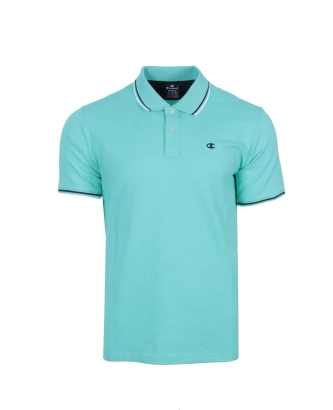 Koszulka męska Polo Champion Small Logo Stripe miętowa zielona