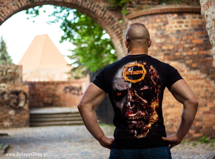 Koszulka T-shirt męski Octagon In Fire czarna