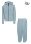 Komplet dresowy męski Pitbull Pit Bull Lancaster 2 ZIP Washed jasno niebieska