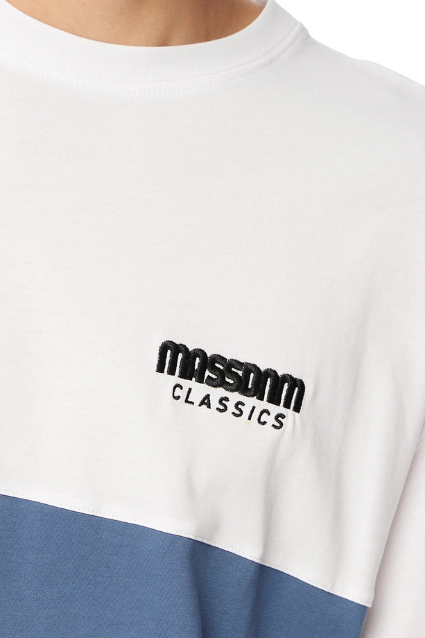 Koszulka męska t-shirt Mass Dnm Zone biało/niebiesko/czarna