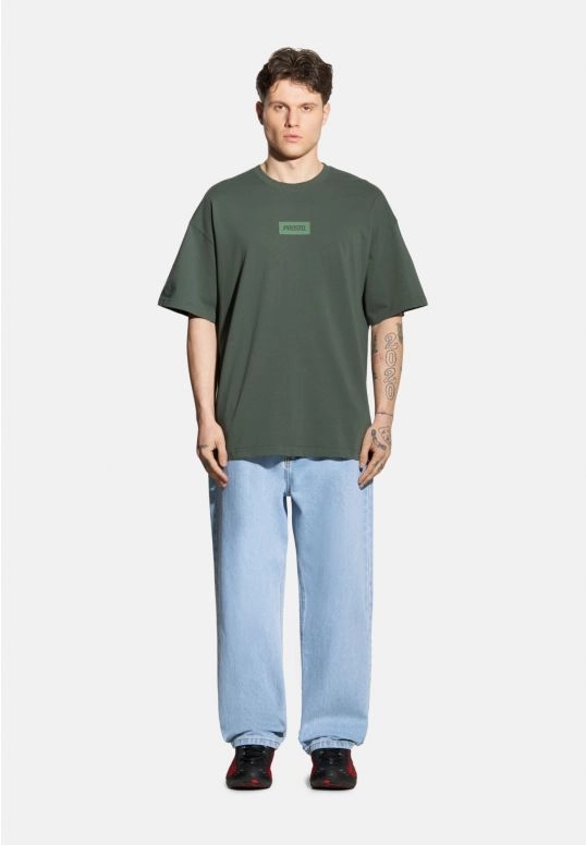 Koszulka męska t-shirt oversize Prosto Box 2.0 zielona