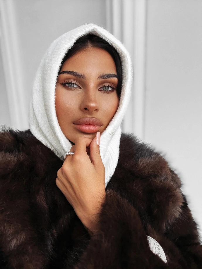 Balaclava Kaptur Olavoga Sabina kremowa