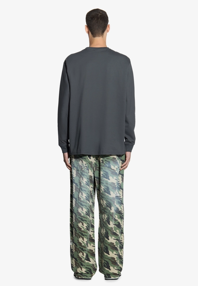 Koszulka longsleeve męski Prosto Coolt grafitowa czarna