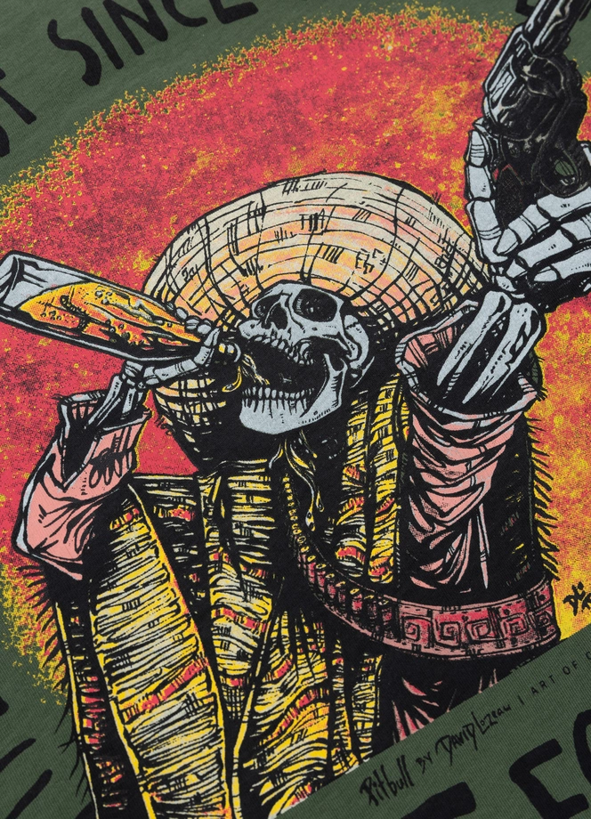 Koszulka męska T-Shirt Pit Bull Pitbull Shot For Shot zielona