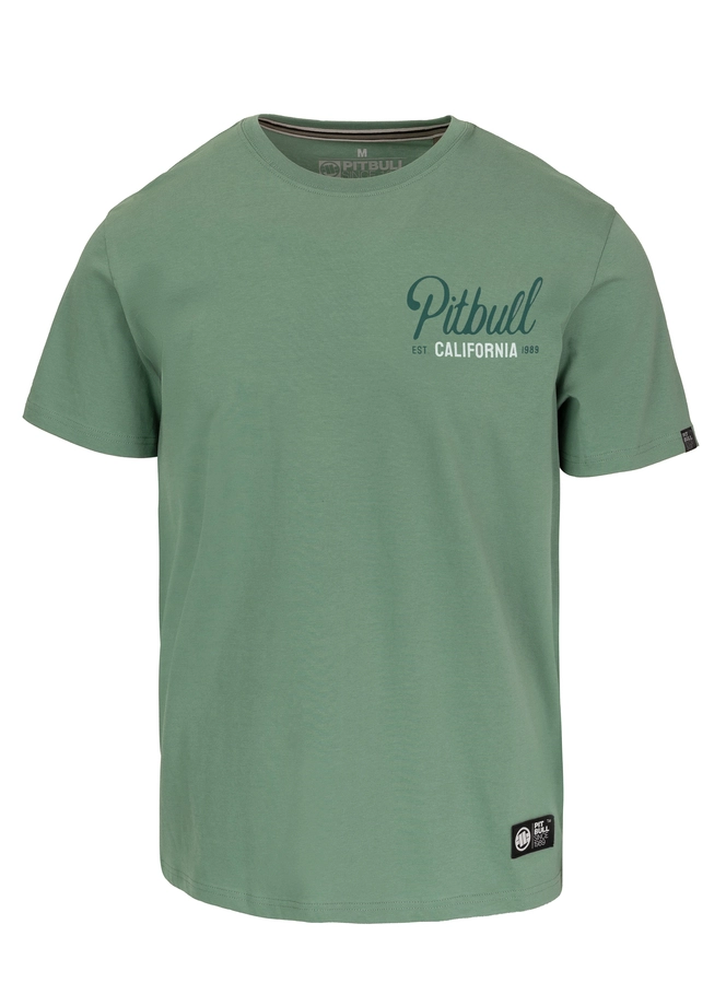 Koszulka męska T-Shirt Pit Bull Pitbull San Diego Born miętowa zielona