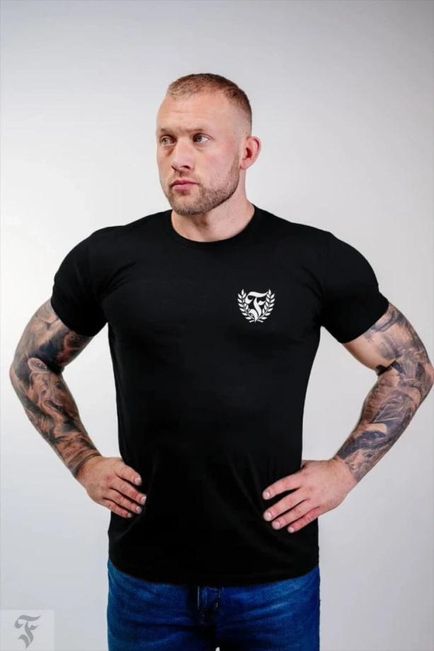 Koszulka męska t-shirt FURIA Nigdy się nie poddawaj czarna