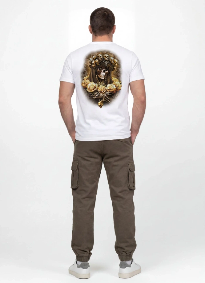Koszulka męska T-Shirt Pit Bull Santa Muerte 26 biała