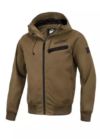 Kurtka męska przejściowa wiosenna Pit Bull Groton wiatrówka brązowa