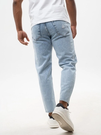 Spodnie męskie Jeans Carrot Jigga Wear Crown jasne niebieskie