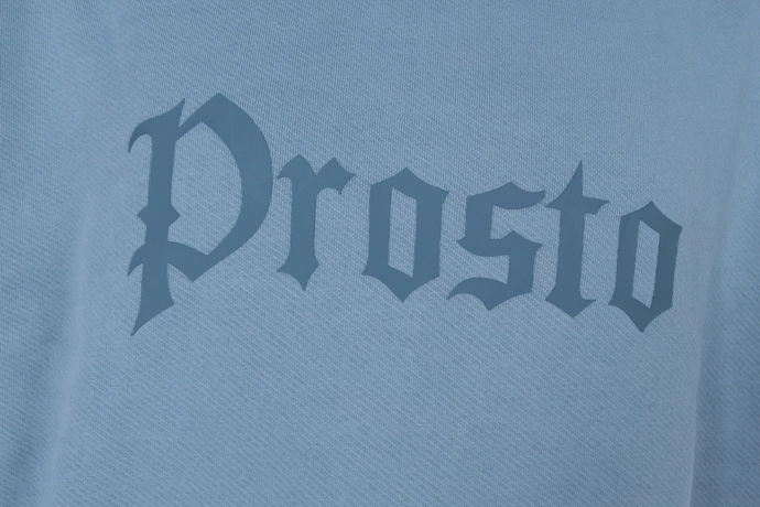 Bluza męska oversize Prosto Klasyk Goth crewneck turkusowa