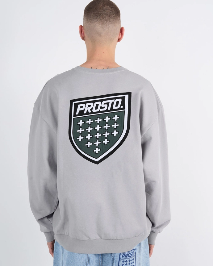 Bluza męska Prosto Shield crewneck sprany szary