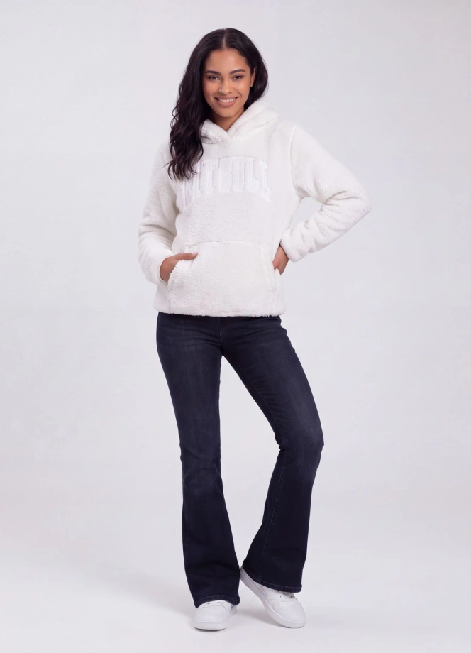 Bluza damska z kapturem Pitbull Aragona Norton off white biała