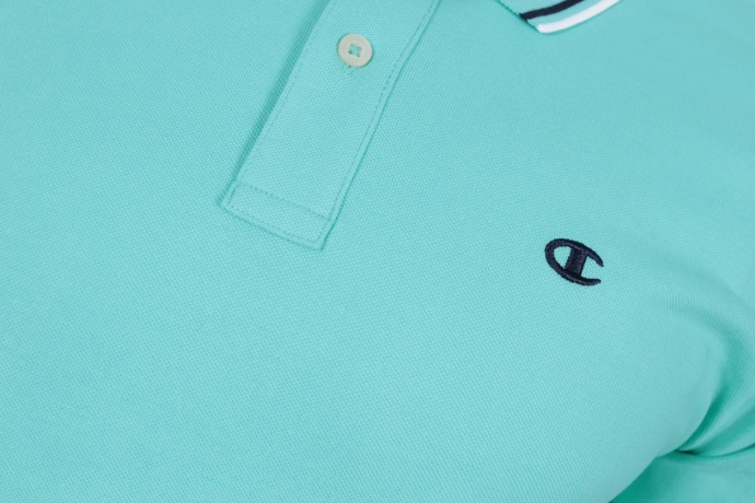 Koszulka męska Polo Champion Small Logo Stripe miętowa zielona