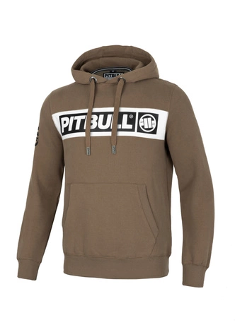 Bluza męska z kapturem Pitbull Pit Bull Sherwood 24 hooded brązowa