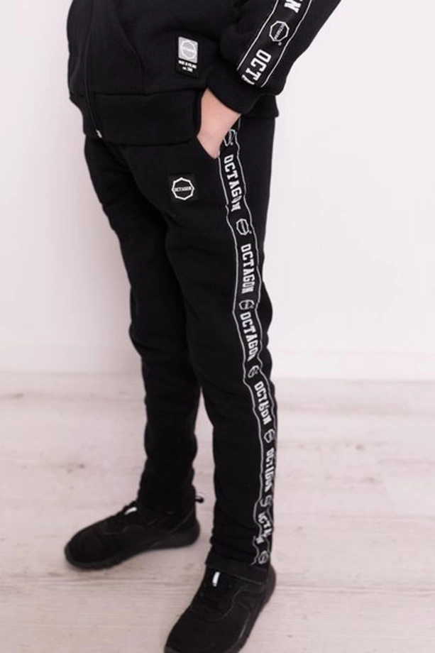 Spodnie dresowe dziecięce Octagon Stripe black