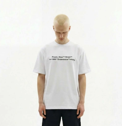 Koszulka męska t-shirt oversize Prosto Callendar biała