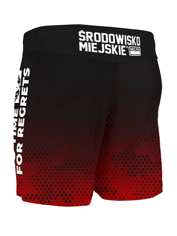 Spodenki MMA Środowisko Miejskie Punch czarno/czerwone