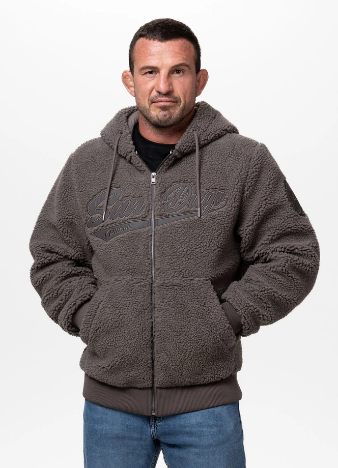 Bluza męska rozpinana z kapturem Pit Bull Galaxy taupe