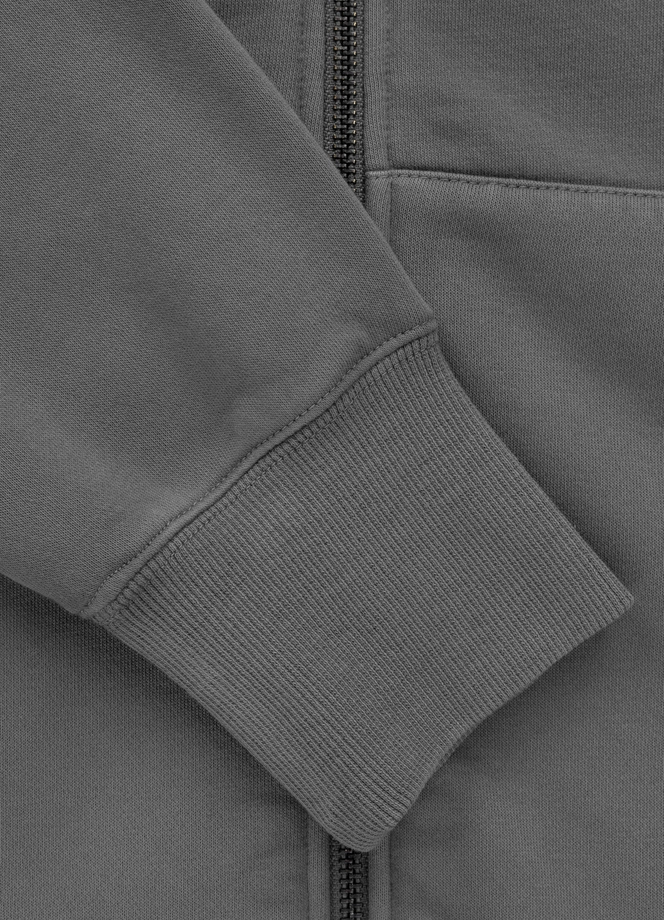 Bluza męska z kapturem Pitbull Pit Bull Ace Of Spades ZIP Washed szara