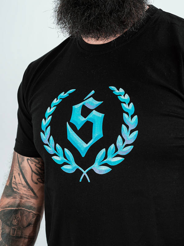 Koszulka męska t-shirt Środowisko Miejskie Big Laur 3D czarna