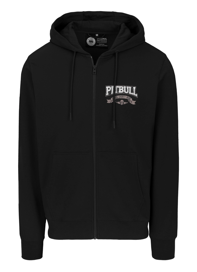 Bluza męska z kapturem Pitbull Pit Bull Troublemaker ZIP czarna