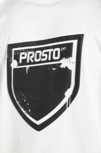 Koszulka męska t-shirt oversize Prosto Splash Shield biała