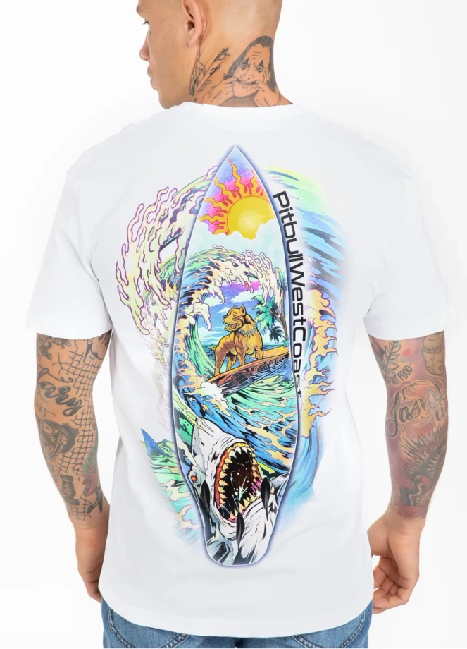 Koszulka męska T-Shirt Pit Bull Pitbull Camino biała