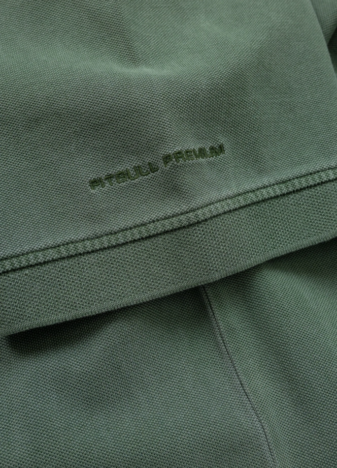 Koszulka męska Polo Pitbull Pique Small Logo Washed zielona