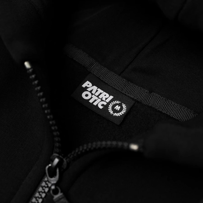 Bluza męska z kapturem rozpinana Patriotic Futura Mini Slice czarna