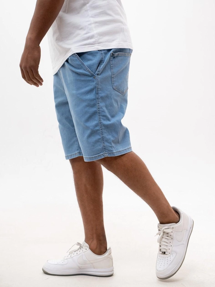 Spodenki szorty męskie jeans Baggy Jigga Wear Crown jasno niebieskie