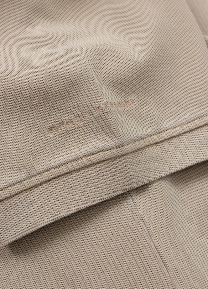 Koszulka męska Polo Pitbull Pique Small Logo Washed beżowa
