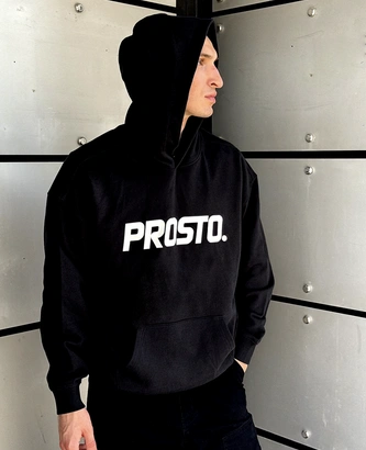 Bluza męska z kapturem Prosto Big Log czarna
