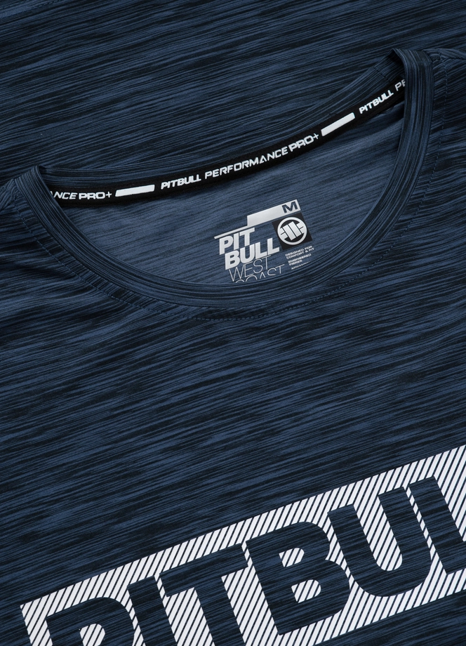 Koszulka męska T-shirt Pit Bull Performance Pro+ Casual Sport Hilltop granatowa