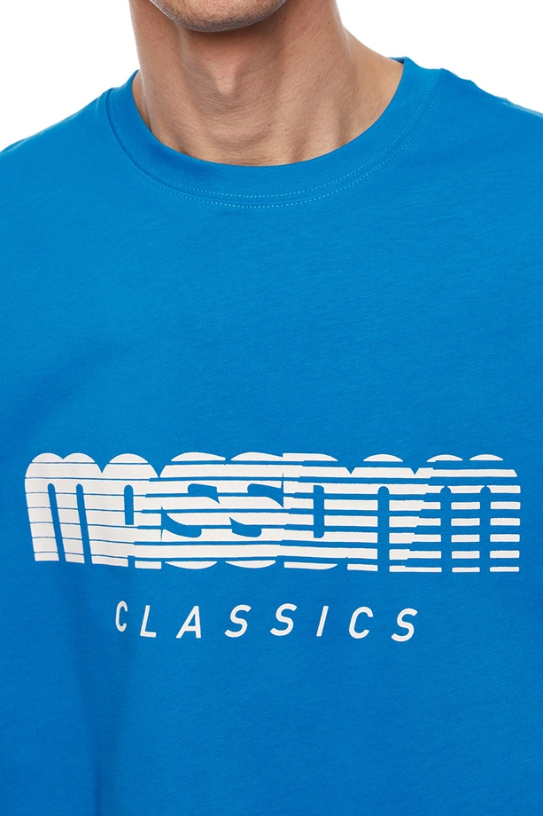 Koszulka męska t-shirt Mass Dnm Classic Fast niebieska