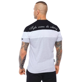 Koszulka męska T-shirt Octagon Tyle Szans Ile Odwagi trójkolorowy biało/czarno/szary
